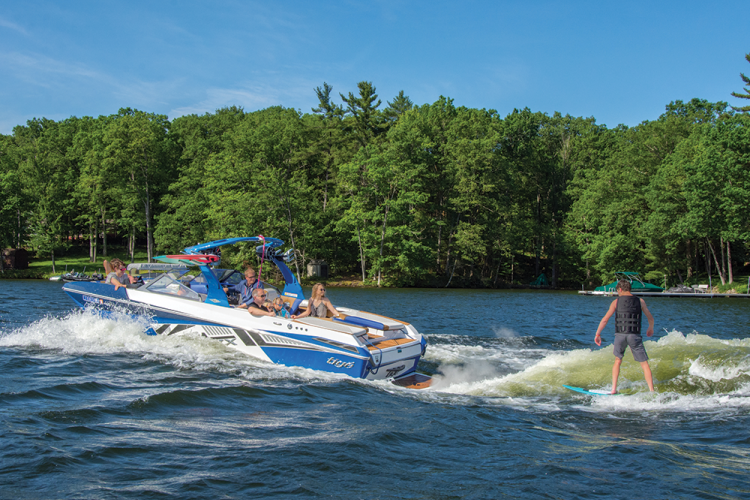 Wake Surfing on Deep Creek Lake